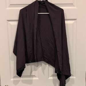 Purple Wrap Scarf With Snaps